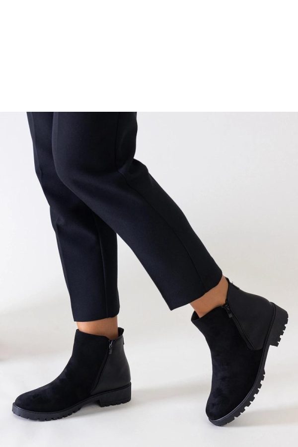 Black Boots in Women`s Ankle Boots & Booties with Fabric and Heel Height