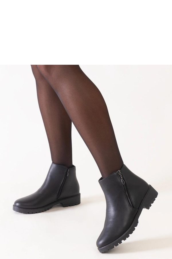 Black Boots in Women`s Ankle Boots & Booties with Fabric and Heel Height