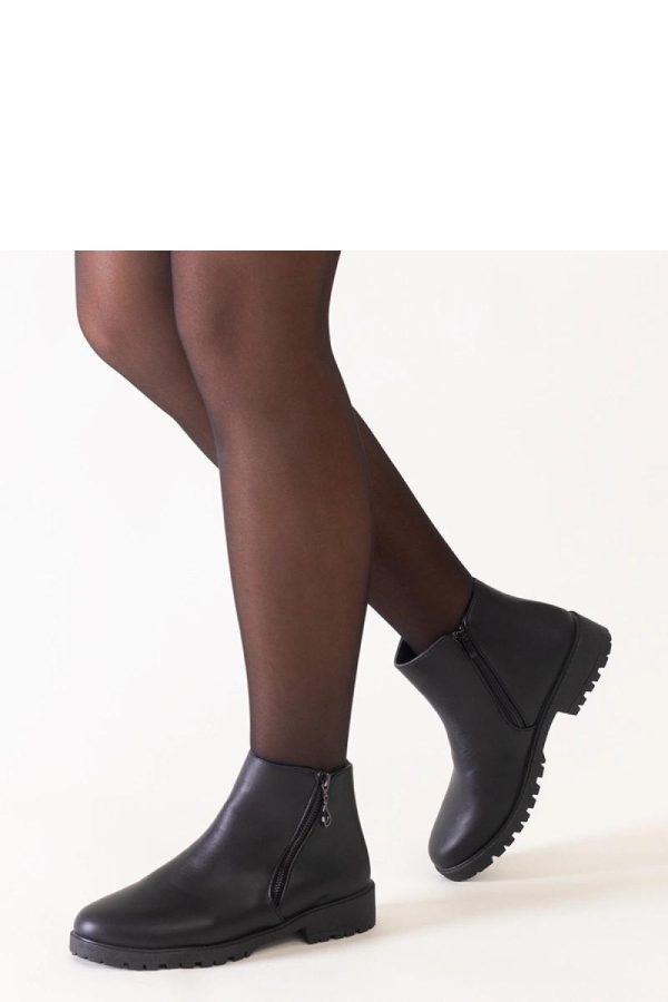 Black Boots in Women`s Ankle Boots & Booties with Fabric and Heel Height