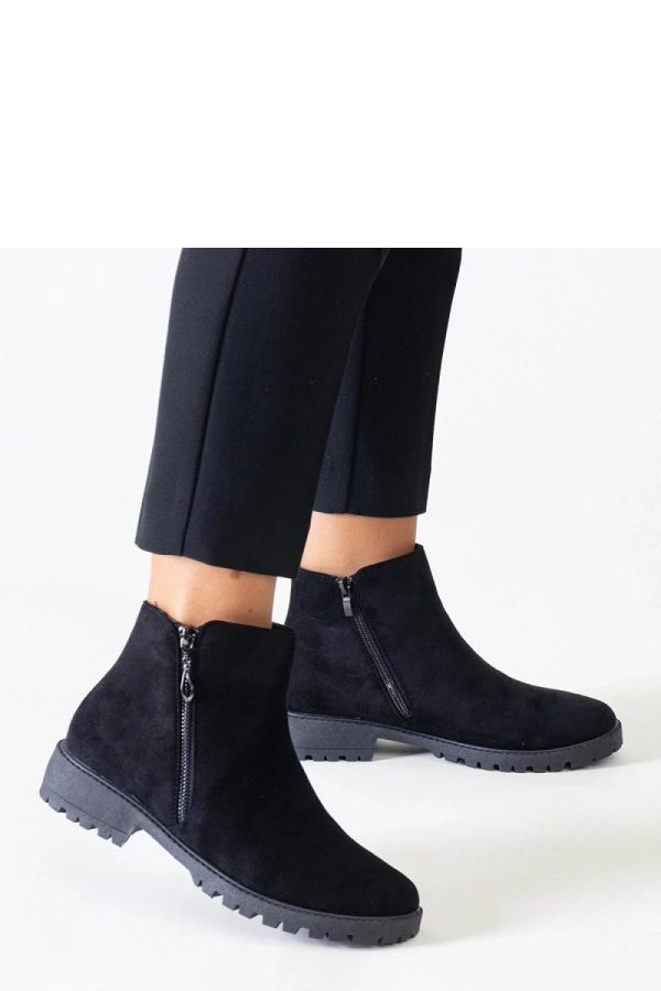 Black Boots in Women`s Ankle Boots & Booties with Fabric and Heel Height