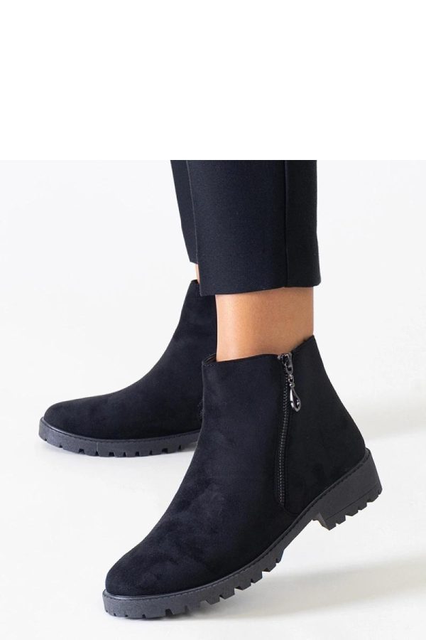 Black Boots in Women`s Ankle Boots & Booties with Fabric and Heel Height