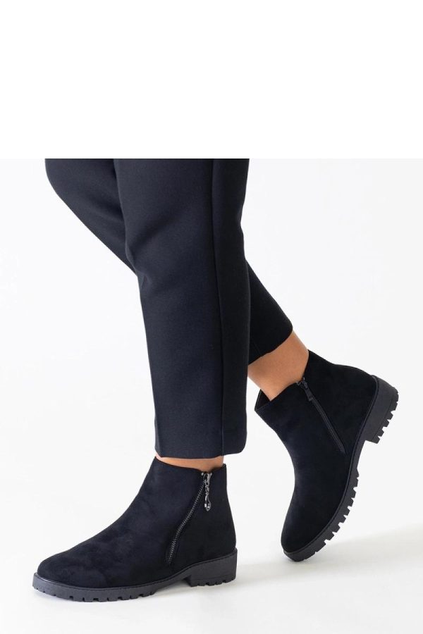 Black Boots in Women`s Ankle Boots & Booties with Fabric and Heel Height