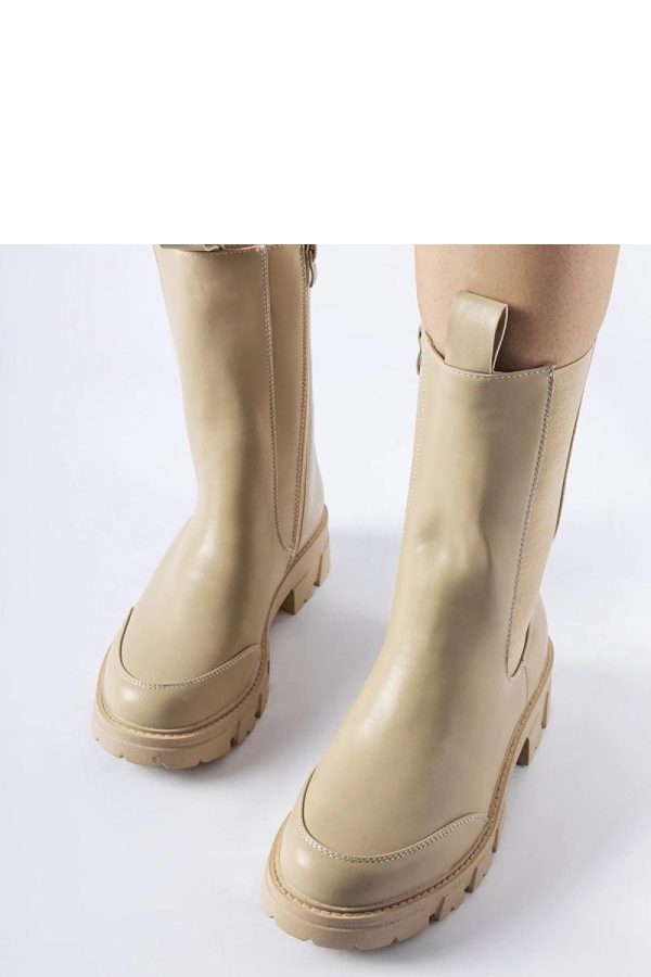 Beige Boots...Fabric and Heel Height