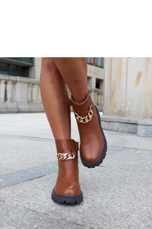 Brown Boots in Women`s Ankle Boots & Booties with Fabric and Heel Height