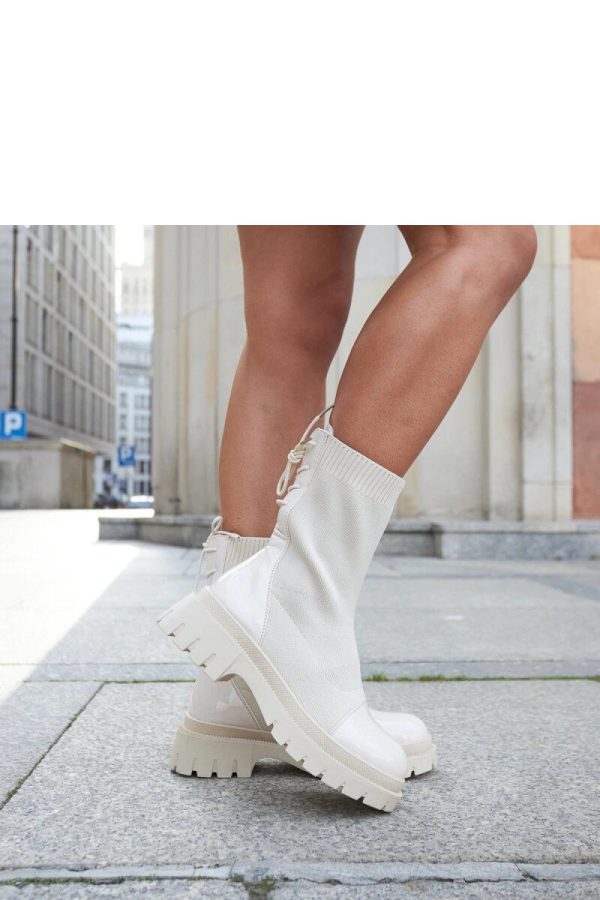 Beige Boots in Women`s Ankle Boots & Booties with Heel Height