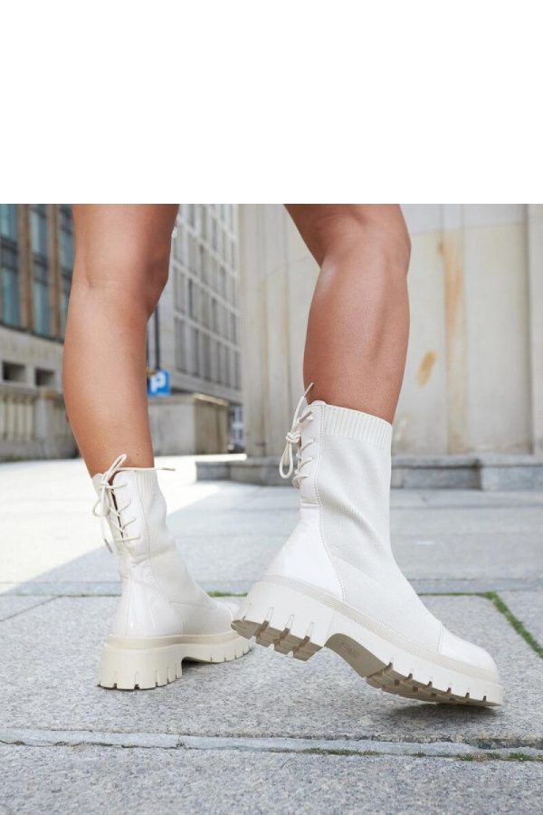 Beige Boots in Women`s Ankle Boots & Booties with Heel Height