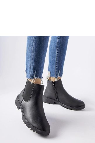 1052640 Black Boots in Women`s Ankle Boots & Booties with Fabric and Heel Height