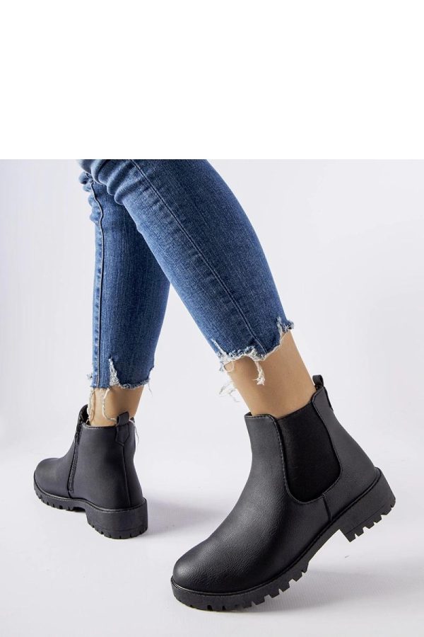 Black Boots in Women`s Ankle Boots & Booties with Fabric and Heel Height