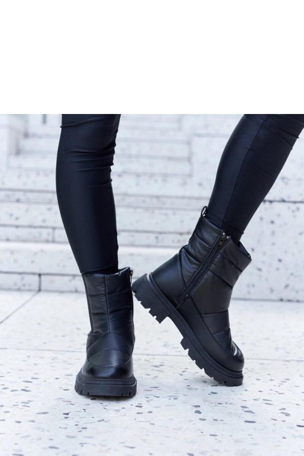 Black Boots in Women`s Ankle Boots & Booties with Fabric and Heel Height