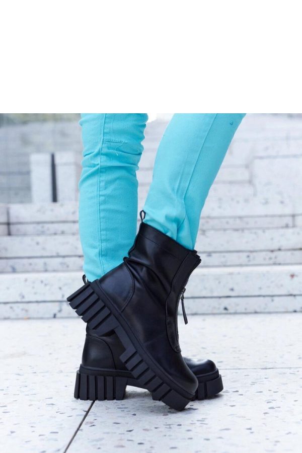 Black Boots in Women`s Ankle Boots & Booties with Fabric and Heel Height