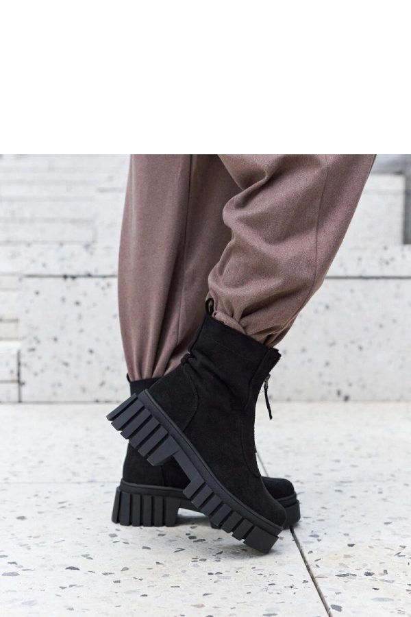 Black Boots in Women`s Ankle Boots & Booties with Fabric and Heel Height