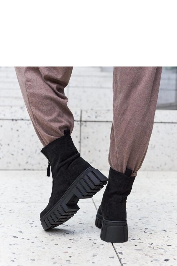 Black Boots in Women`s Ankle Boots & Booties with Fabric and Heel Height