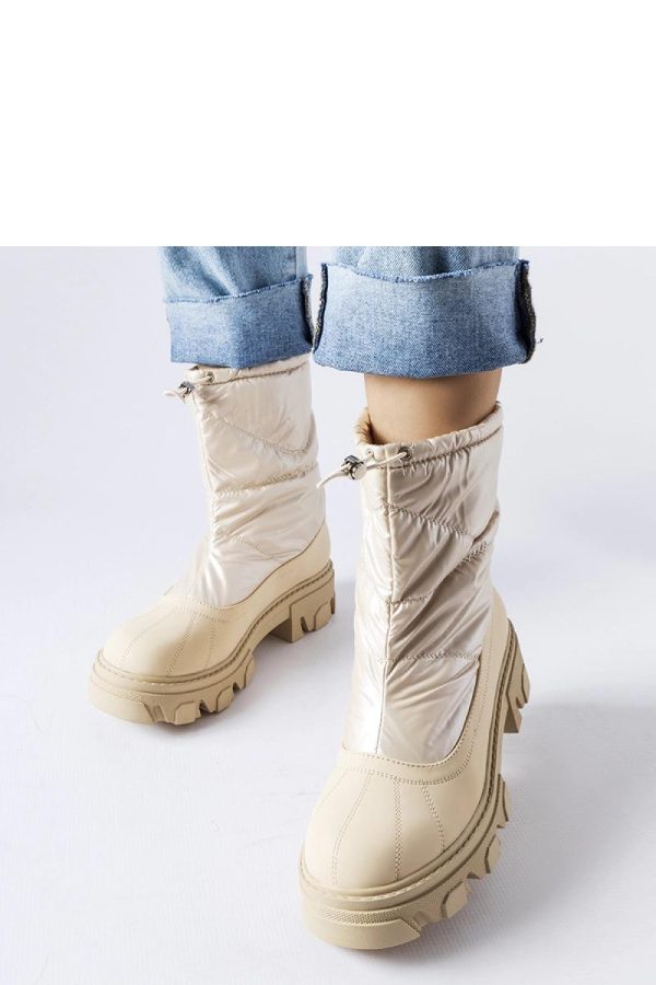 Beige Boots..Fabric and Heel Height