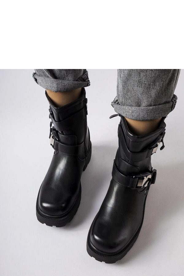 Black Boots in Women`s Ankle Boots & Booties with Fabric and Heel Height