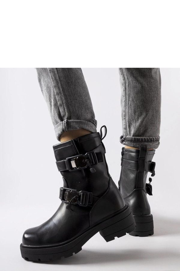 Black Boots in Women`s Ankle Boots & Booties with Fabric and Heel Height