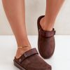 Brown Slippers in Slippers For Women with Fabric, Warmers, Footbed and Platform Height