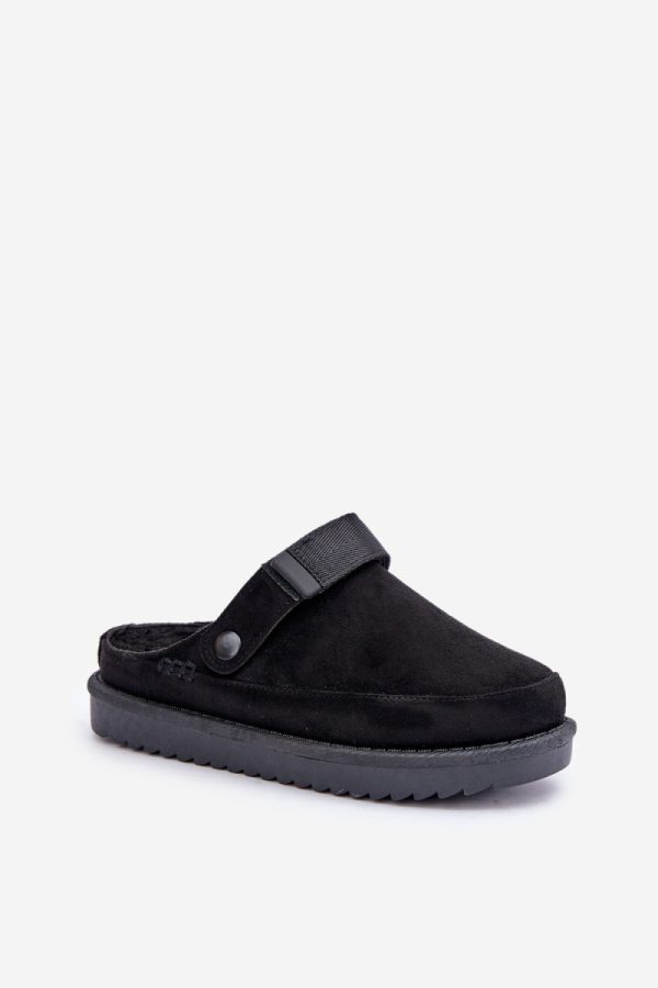 Black Slippers in Slippers For Women with Fabric, Warmers, Footbed and Platform Height