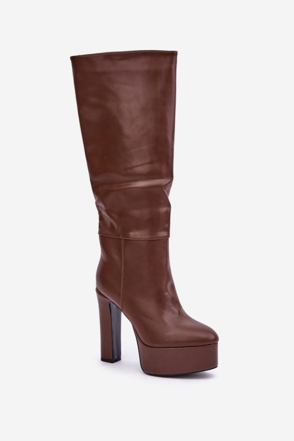 brown Heel boots model 204662 Step in style