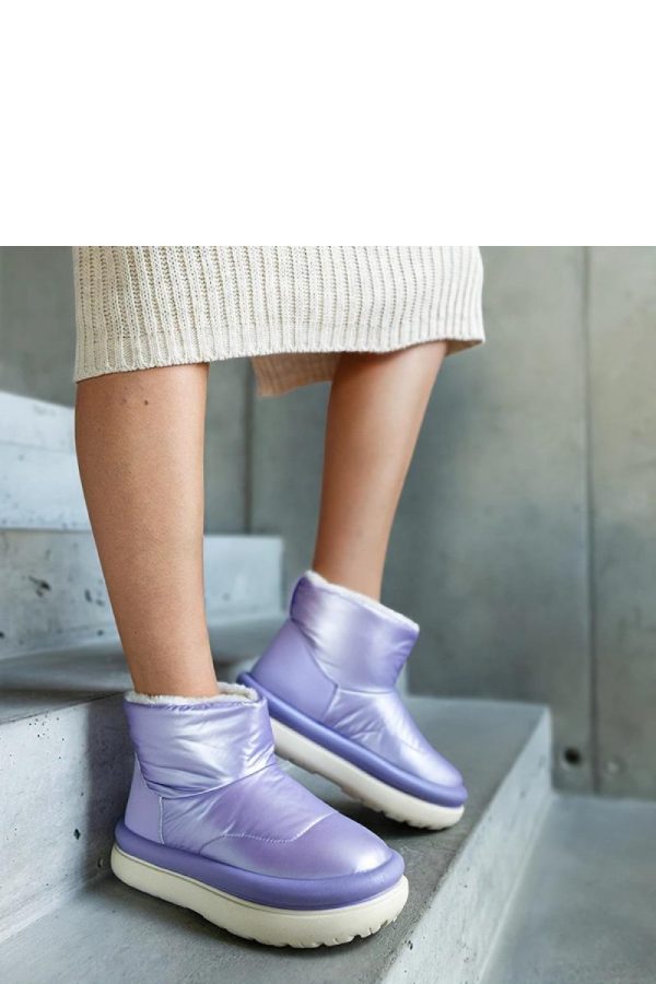 Violet Snow Boots...Fabric and Heel Height