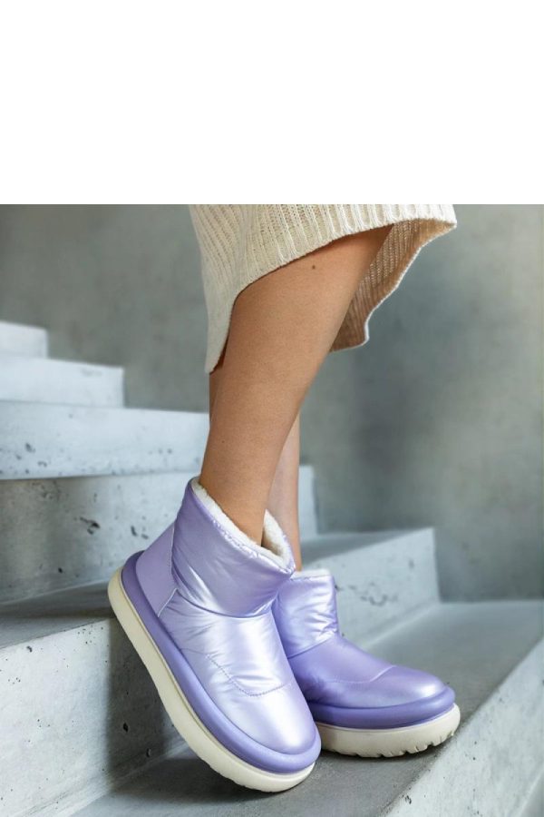 Violet Snow Boots...Fabric and Heel Height