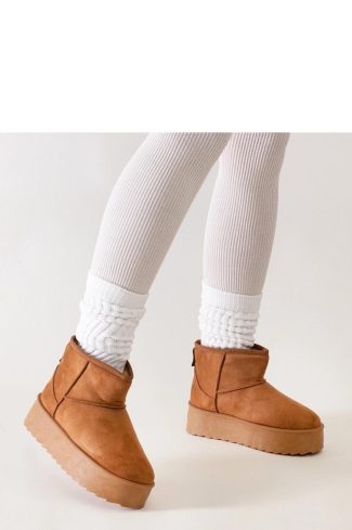Brown Snow Boots..Fabric and Heel Height