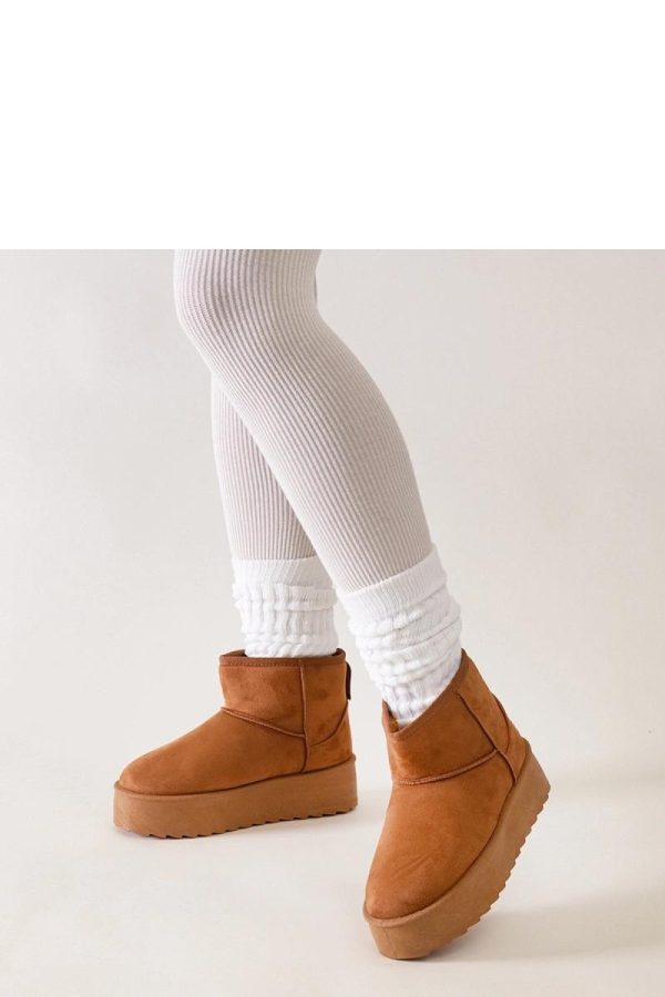 Brown Snow Boots..Fabric and Heel Height