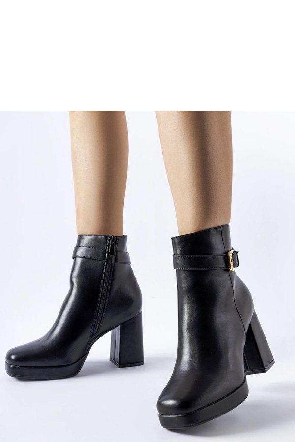 Black Heel Boots in Women`s Ankle Boots & Booties with Fabric and Heel Height