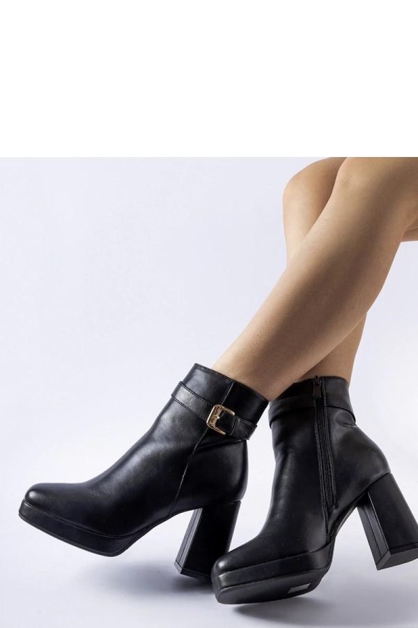 Black Heel Boots in Women`s Ankle Boots & Booties with Fabric and Heel Height