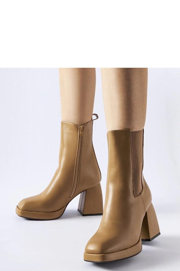 Brown Heel Boots in Women`s Ankle Boots & Booties with Fabric and Heel Height