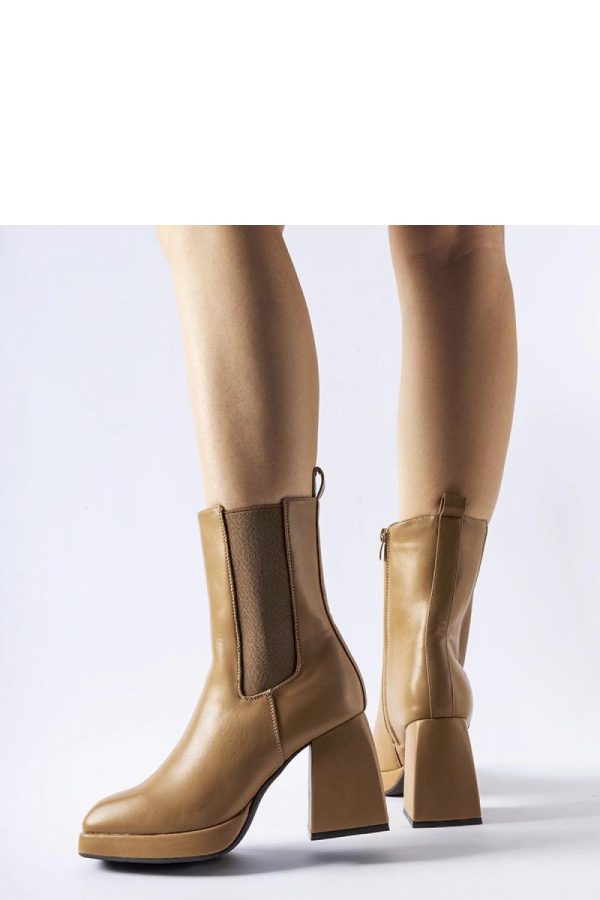 Brown Heel Boots in Women`s Ankle Boots & Booties with Fabric and Heel Height
