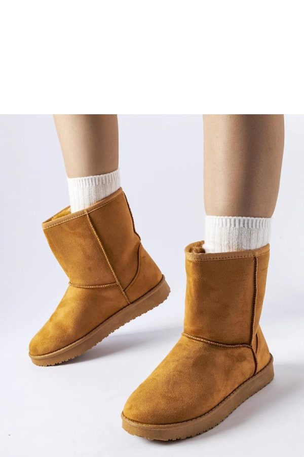 Brown Snow Boots..Fabric and Heel Height