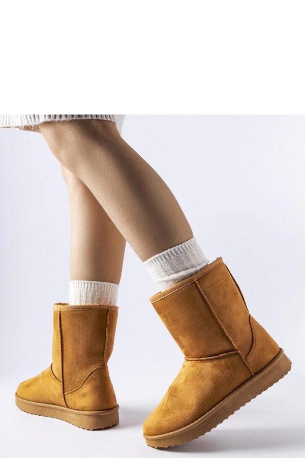 Brown Snow Boots..Fabric and Heel Height