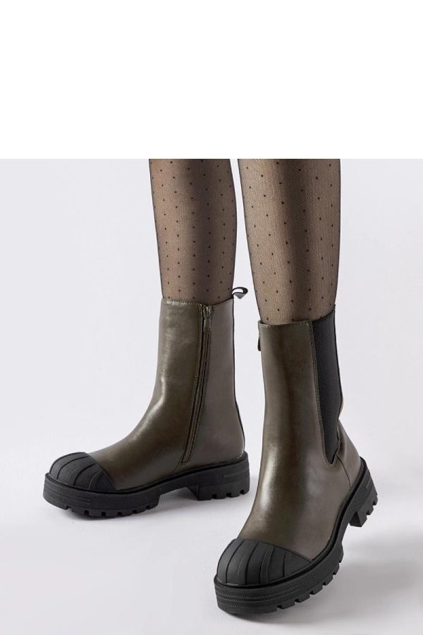 Green Trapper Shoes.Fabric and Heel Height