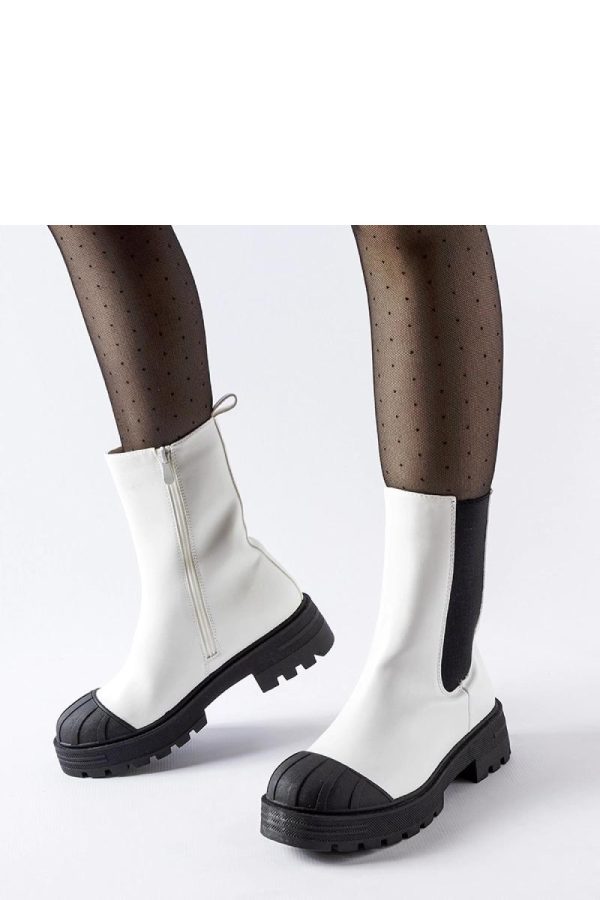 White Trapper Shoes..Fabric and Heel Height