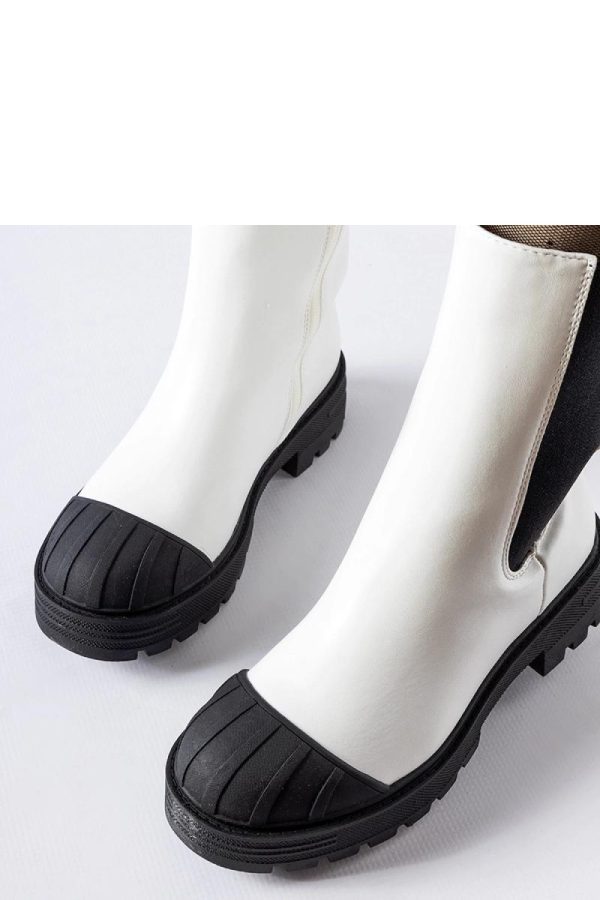 White Trapper Shoes..Fabric and Heel Height