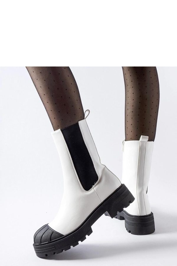 White Trapper Shoes..Fabric and Heel Height