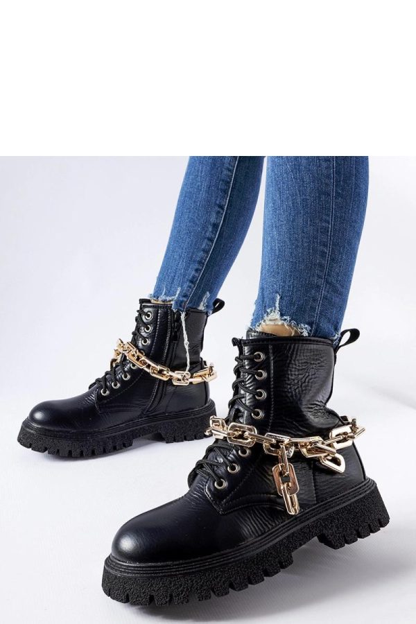 Black Trapper Shoes..Fabric and Heel Height