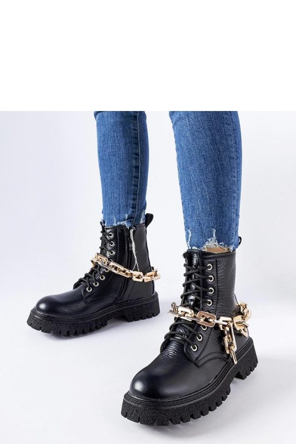 Black Trapper Shoes..Fabric and Heel Height