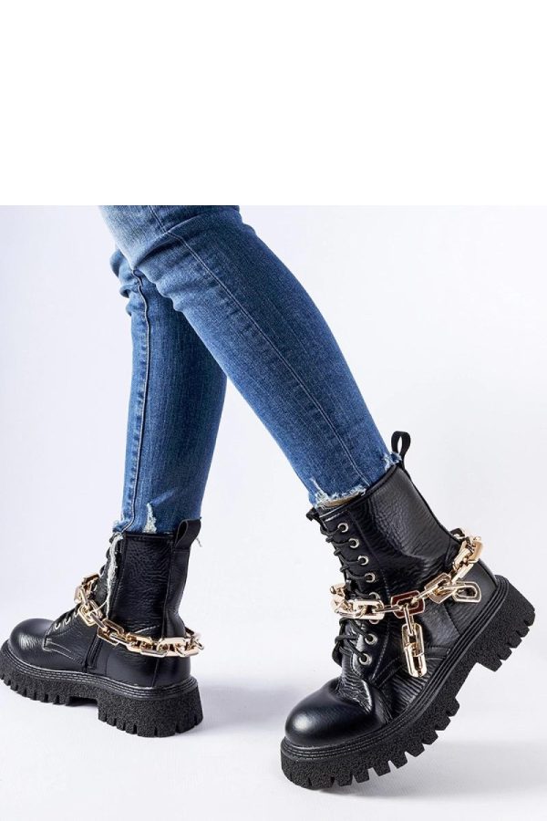 Black Trapper Shoes..Fabric and Heel Height