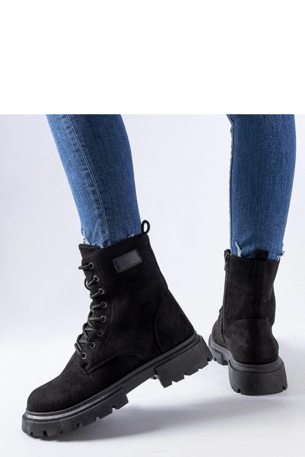 Black Trapper Shoes...Fabric and Heel Height