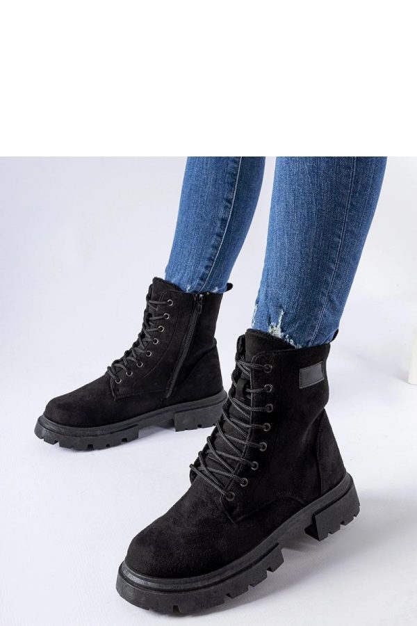 Black Trapper Shoes...Fabric and Heel Height