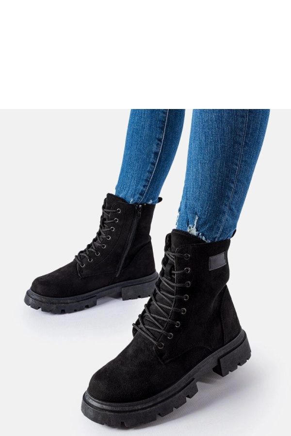 Black Trapper Shoes...Fabric and Heel Height