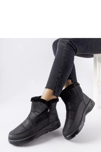 1053117 Black Snow Boots in Women`s Ankle Boots & Booties with Fabric and Heel Height