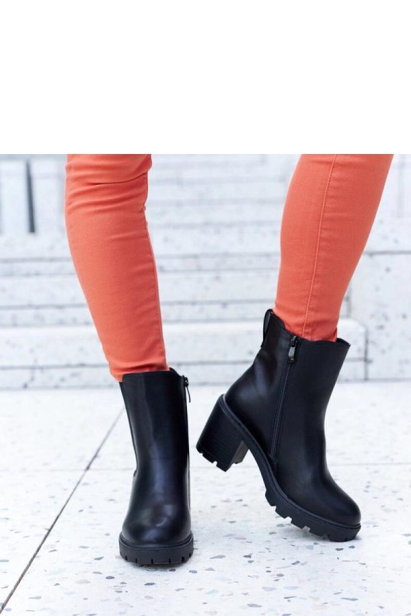 Black Heel Boots in Women`s Ankle Boots & Booties with Fabric and Heel Height