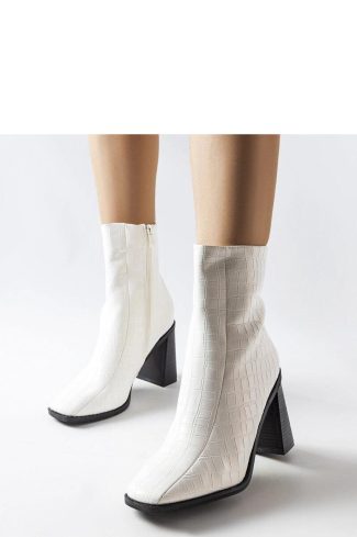 White Heel Boots..Fabric and Heel Height