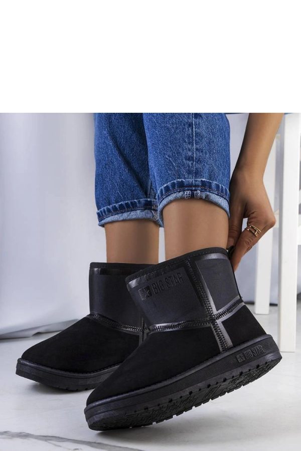 Black Snow Boots.Heel Height