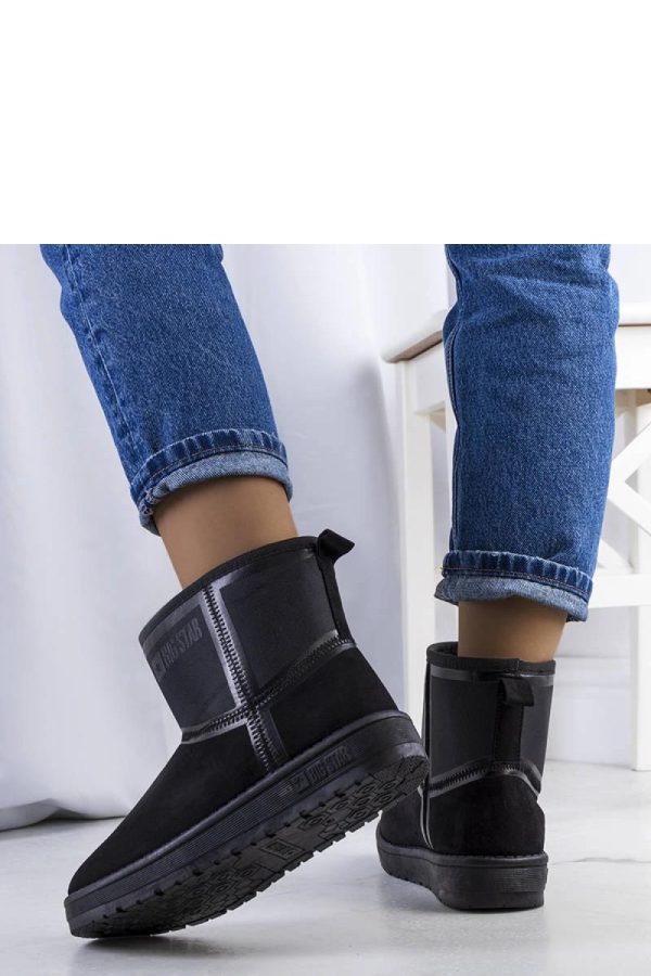 Black Snow Boots.Heel Height