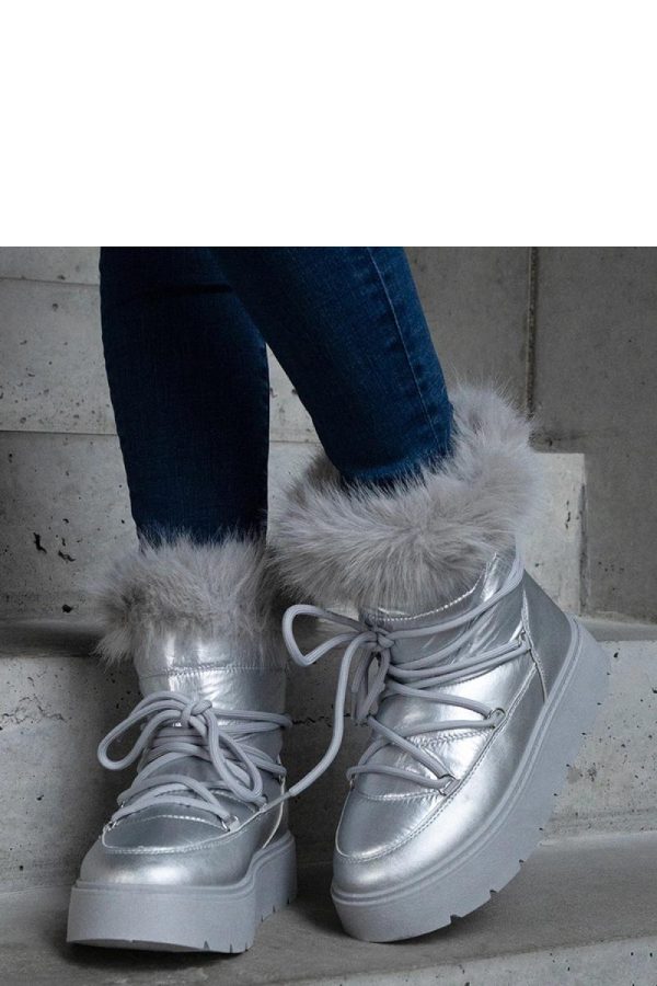 Grey Snow Boots in Women`s Ankle Boots & Booties with Heel Height