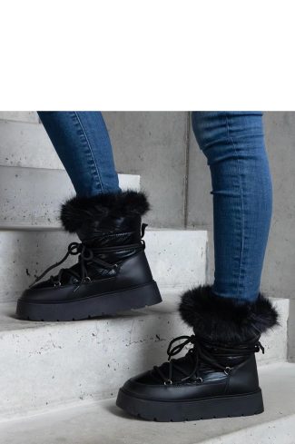 1053251 Black Snow Boots in Women`s Ankle Boots & Booties with Heel Height