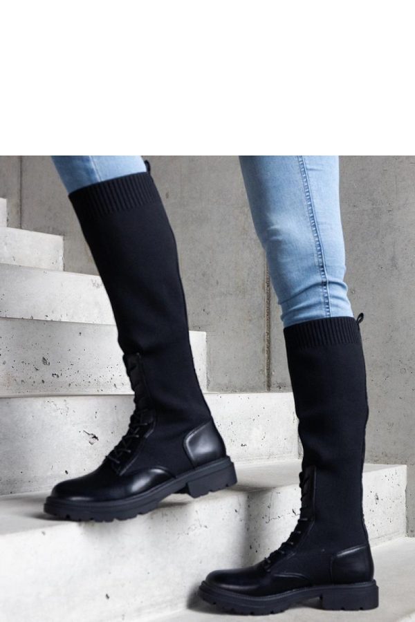 Black Thigh-Hight Boots...Heel Height